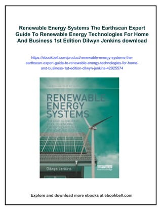 Renewable Energy Systems The Earthscan Expert Guide To Renewable Energy ...
