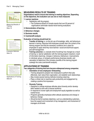 Comprehensive Guide to Training, Learning, and Development in HRM | PDF