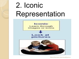 Mercè Bernaus mbernaus@uab.es
2. Iconic
Representation
 