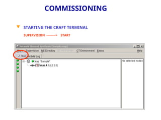 COMMISSIONING
 STARTING THE CRAFT TERMINAL
SUPERVISION ---------> START
 