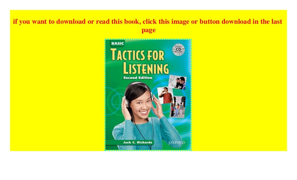 Tactics for Listening Basic Tactics for Listening, Second Edition