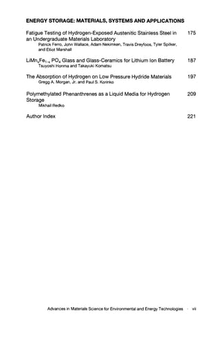 Advances In Materials Science For Environmental And Energy Technologies ...