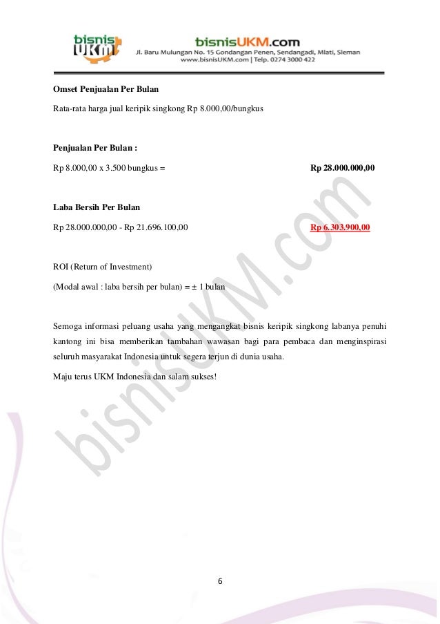 Business plan keripik singkong picture