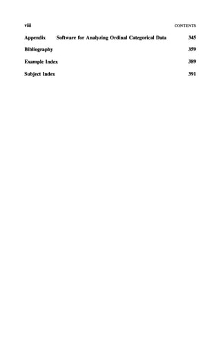 Analysis Of Ordinal Categorical Data Second Edition Alan Agrestiauth | PDF