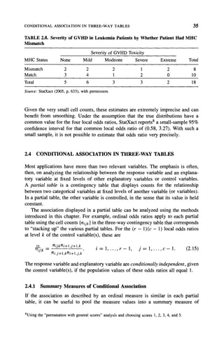 Analysis Of Ordinal Categorical Data Second Edition Alan Agrestiauth | PDF