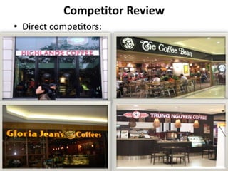 Competitor Review
• Direct competitors:
 