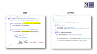 CODE UNIT TEST
 