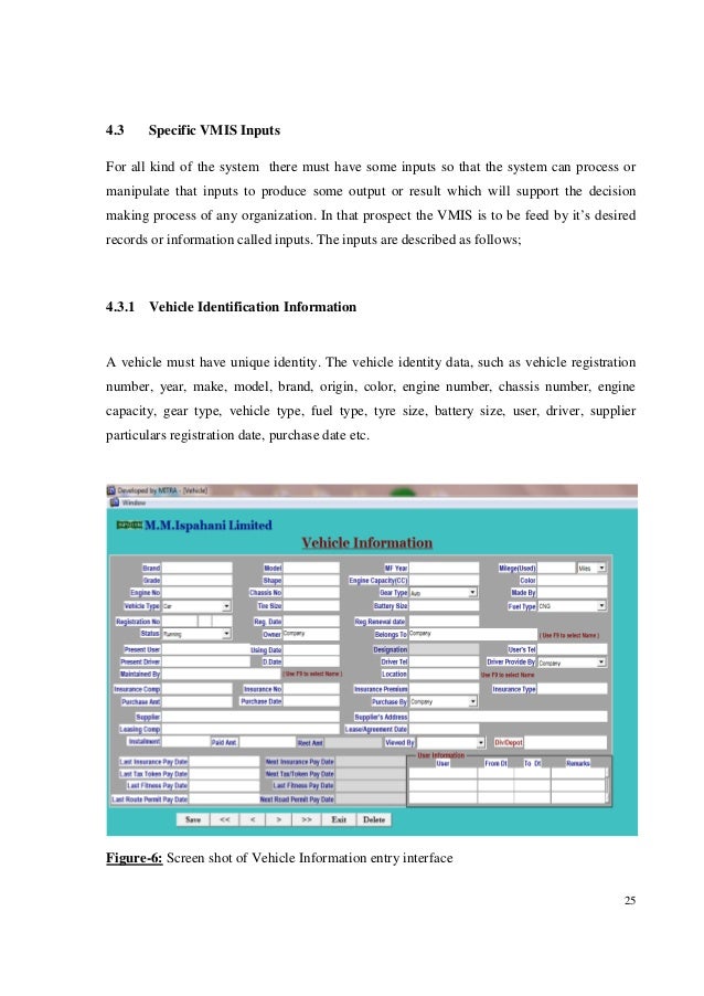 Vehicle Management Information System