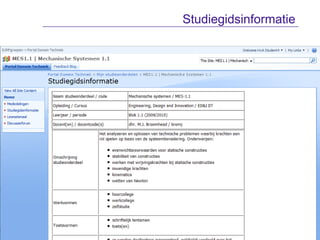 Studiegidsinformatie