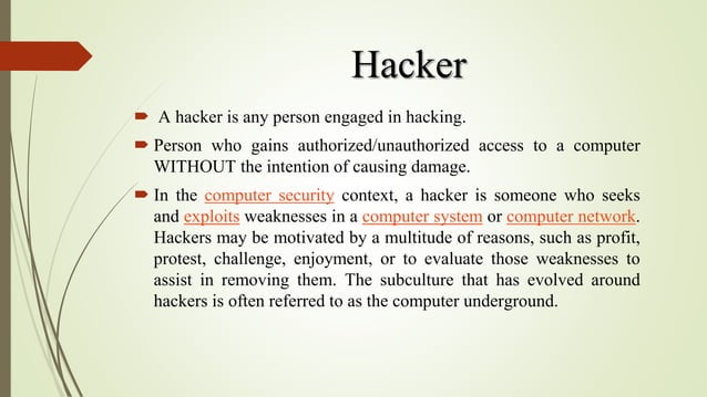 presentation on hacking | PPTX