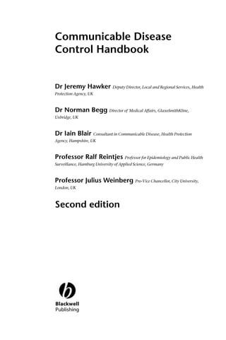 Communicable Disease Control Handbook Second Edition Jeremy Hawker | PDF