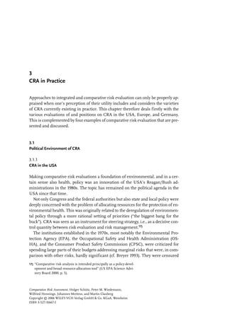 Comparative Risk Assessment Concepts Problems And Applications Holger ...