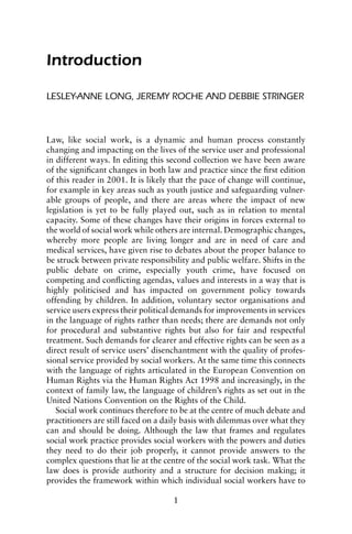 The Law And Social Work Lesleyanne Long Jeremy Roche Debbie Stringer | PDF