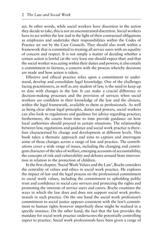 The Law And Social Work Lesleyanne Long Jeremy Roche Debbie Stringer | PDF