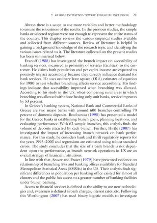 Financial Inclusion And The Role Of Banking System Sudarshan Maity | PDF