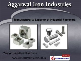 Manufacturer & Exporter of Industrial Fasteners
 