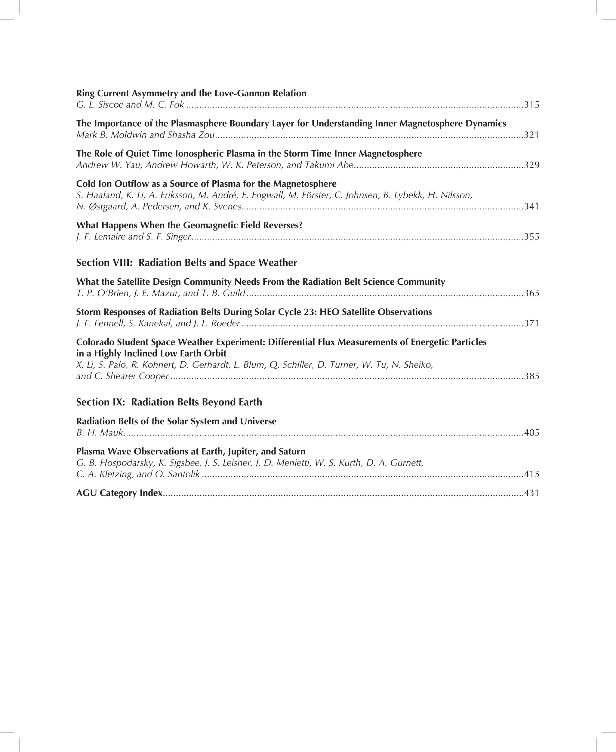 Dynamics Of The Earths Radiation Belts And Inner Magnetosphere | PDF