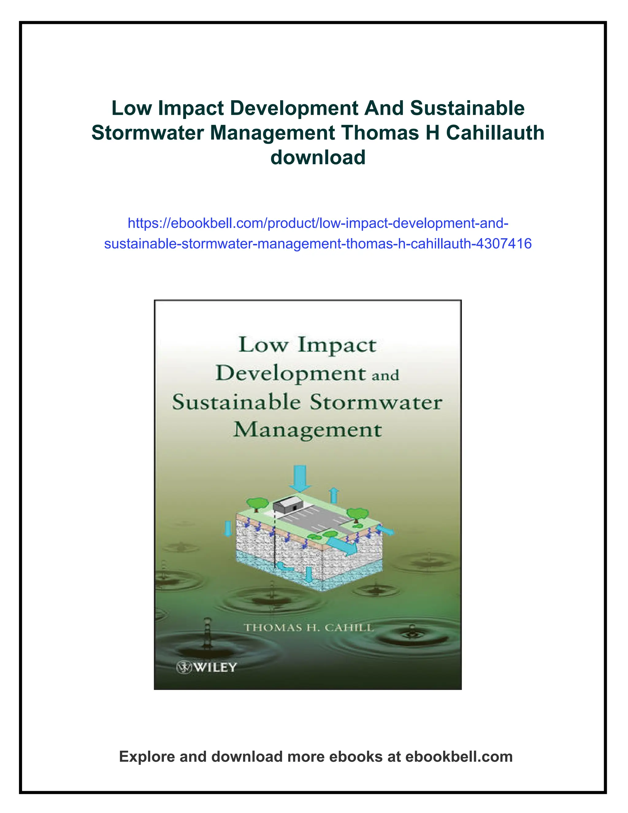 Low Impact Development And Sustainable Stormwater Management Thomas H ...