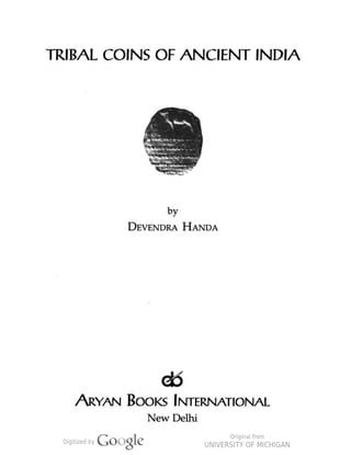 Tribal Coins Of Ancient India Devendra Handa | PDF