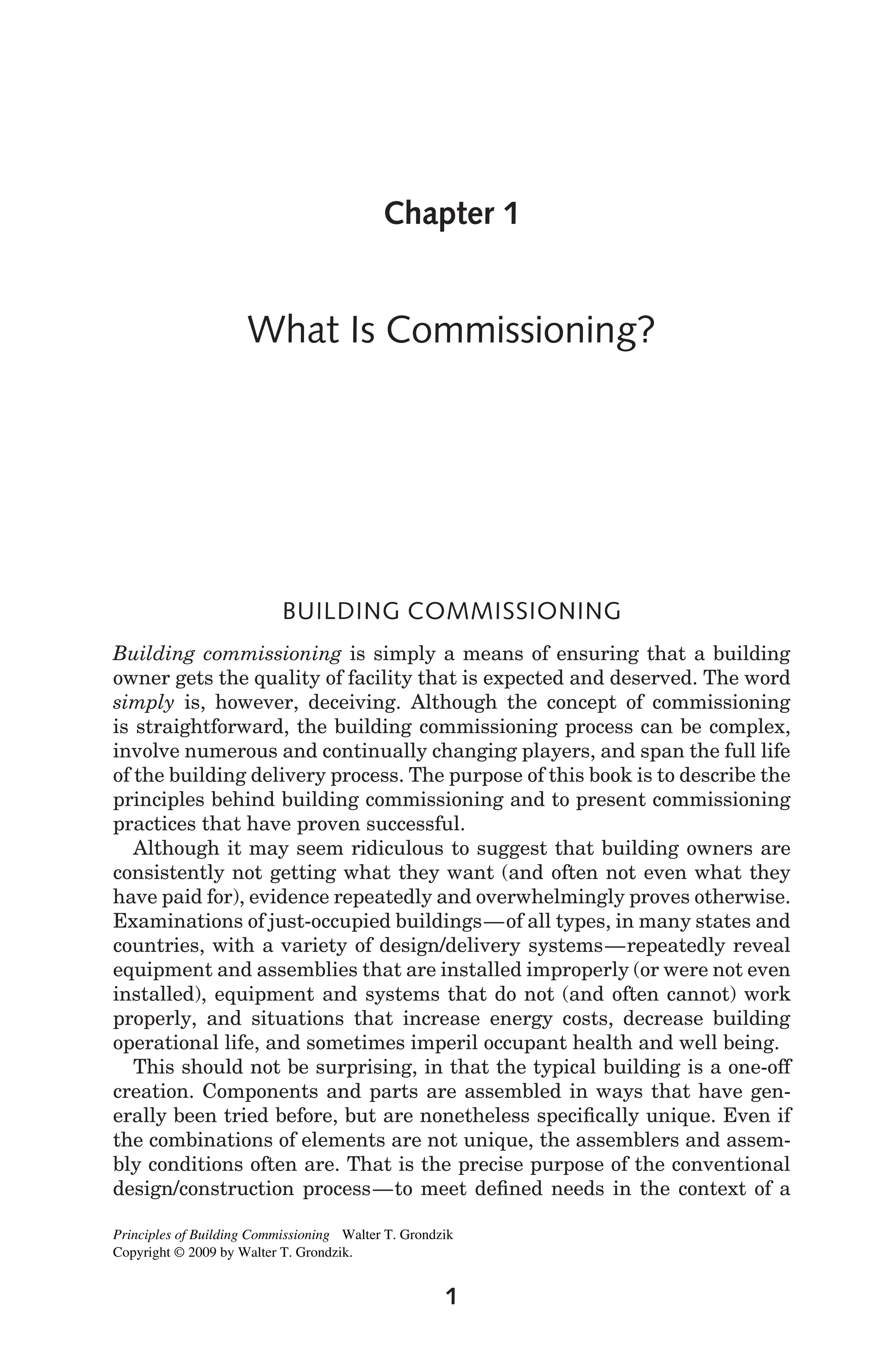 View of The Role of LEED Commissioning in Sustainable Building Design