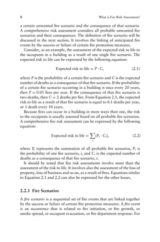 Fire Risk Formula Principles Of Fire Risk Assessment In Buildings David Yungauth | PDF