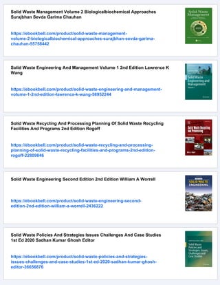Solid Waste Technology And Management 2 Volume Set 1st Edition Thomas H ...