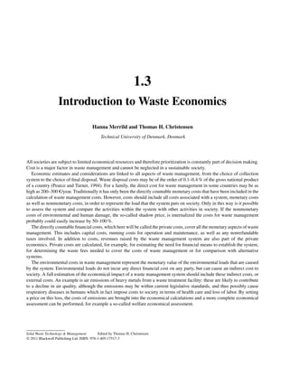 Solid Waste Technology And Management 2 Volume Set 1st Edition Thomas H ...