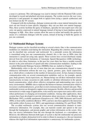 Spoken Multilingual And Multimodal Dialogue Systems Development And ...