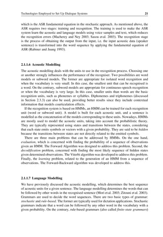 Spoken Multilingual And Multimodal Dialogue Systems Development And ...