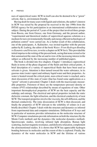 Supercritical Water A Green Solvent Properties And Uses Yizhak ...