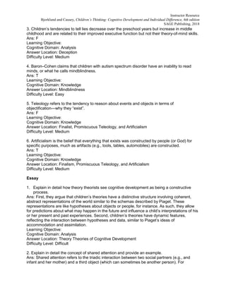 Childrens Thinking Cognitive Development and Individual Differences 6th ...