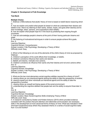 Childrens Thinking Cognitive Development and Individual Differences 6th ...