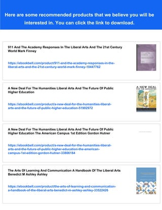 The Liberal Arts And Management Education A Global Agenda For Change ...