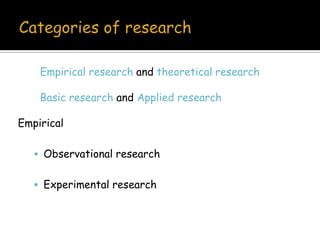 It is an exercise to train a PG student to plan, execute, evaluate, write and report a scientific project.