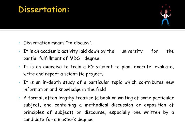 Dissertation or treatise on academic subject