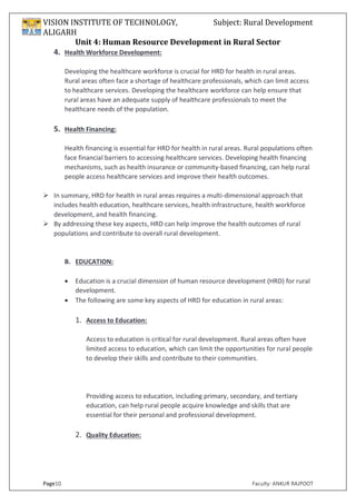 Rural development unit 4 civil engineering and every branch | PDF