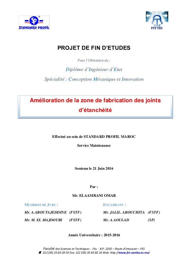 Rapport de Stage PFE 2016 ELAAMRANI OMAR