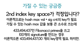 3)
string 은 압축을 적용하기에도 편합니다.
= 메모리에 더 많이 들고 있을 수 있단 듯이죠
compress speed(μs)
0.0
35.0
70.0
105.0
140.0
snappy zlib
134.0
17.3
size(%)
0%
25%
50%
75%
100%
snappy zlib
40%
70%
snappy쓰면
압축했는지 표도
안날정도로 빠름
 