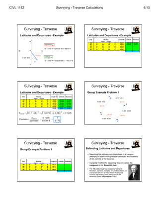 General Traverse Sample 216 surveying traverse explained | PDF