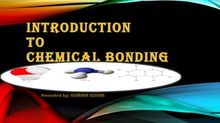INTRODUCTIONINTRODUCTION
TOTO
CHEMICAL BONDINGCHEMICAL BONDING
Presented by: KOMANE JOSHUA
 