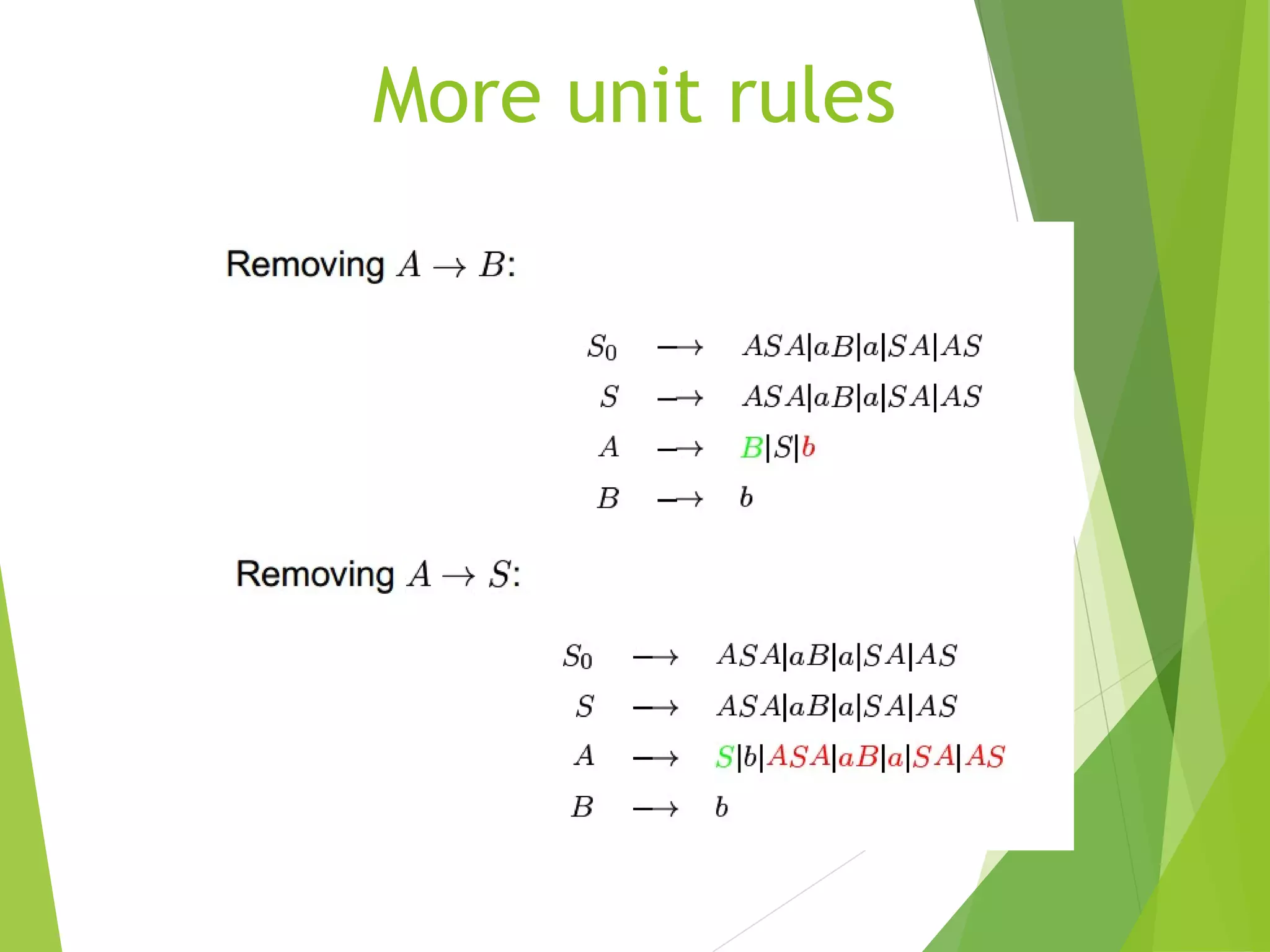 More unit rules
 