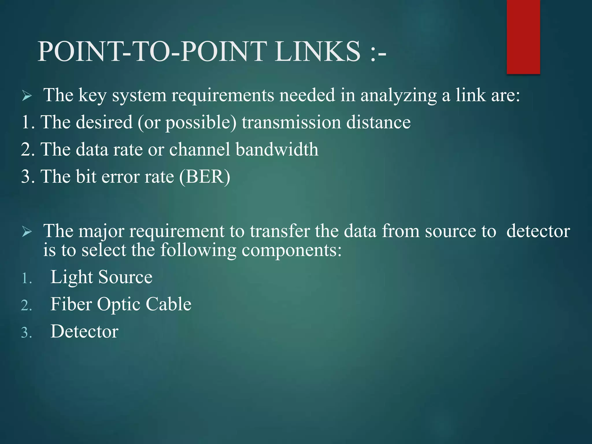 Transmission system used for optical fibers | PPTX