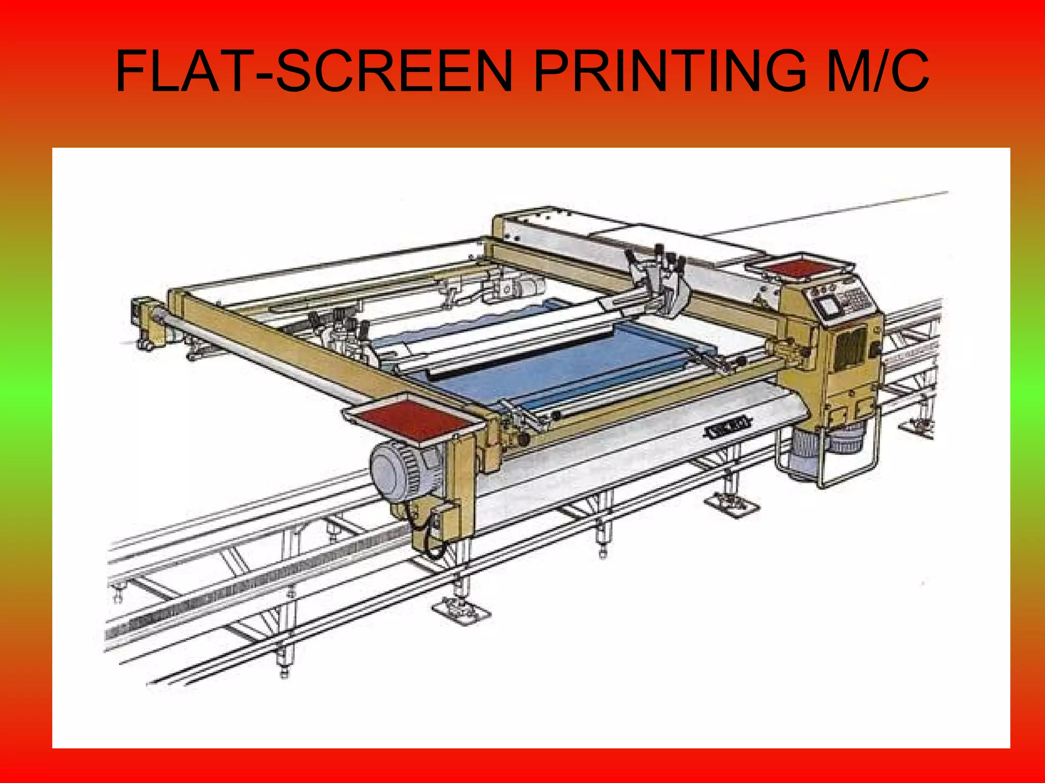 FLAT-SCREEN PRINTING M/C
 