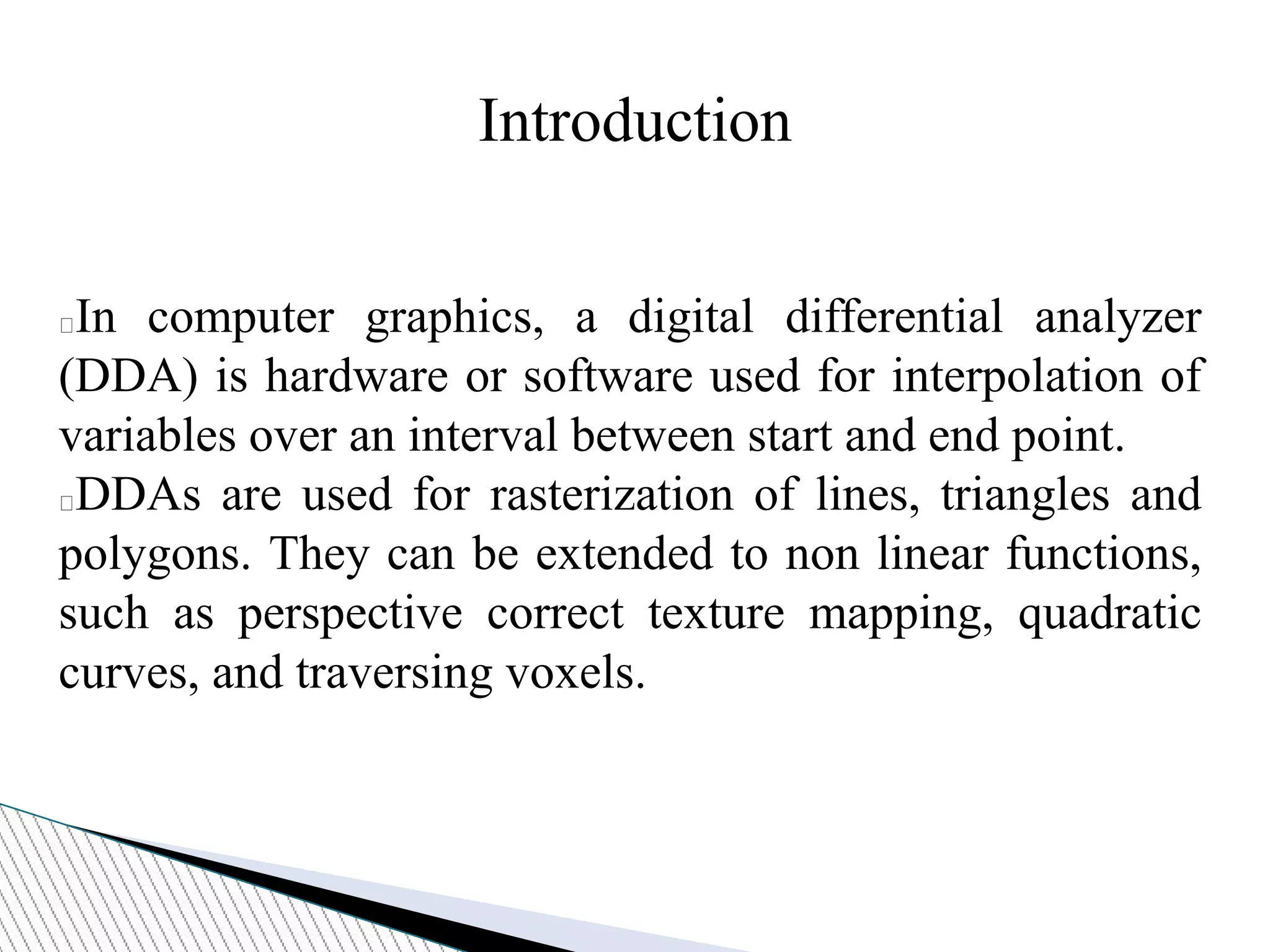 DDA algorithm | PPTX | Computing | Technology & Computing