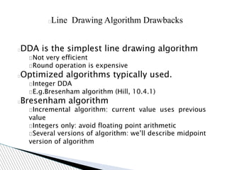 DDA algorithm | PPTX | Computing | Technology & Computing