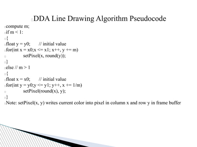 DDA algorithm | PPT