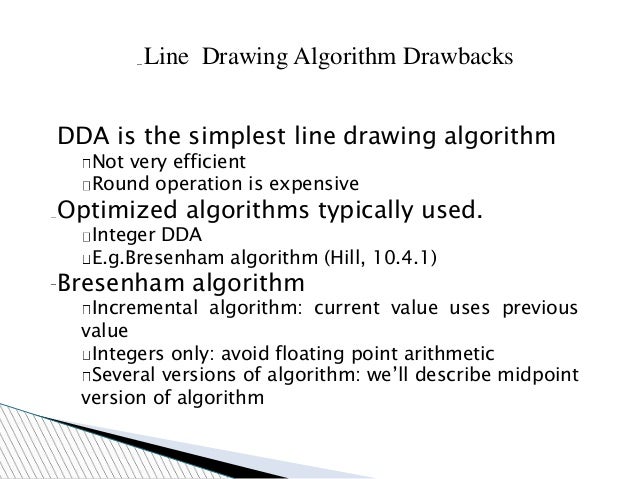 Line Drawing Using Dda Algorithm : Dda algorithm