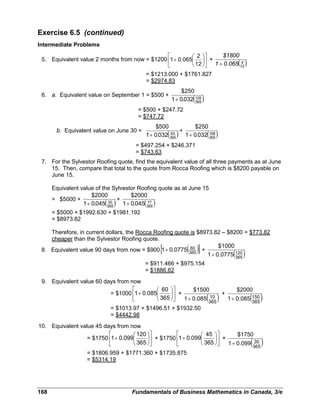 Math 154 Equivalent Fundamentals of Business Math Canadian 3rd Edition Jerome Solutions ...
