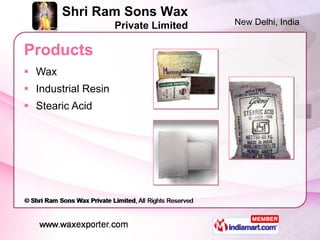 Industrial Resin by Shri Ram Sons Wax Private Limited New Delhi