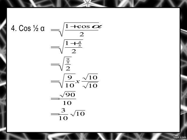Rumus Sudut Ganda Untuk Cos A